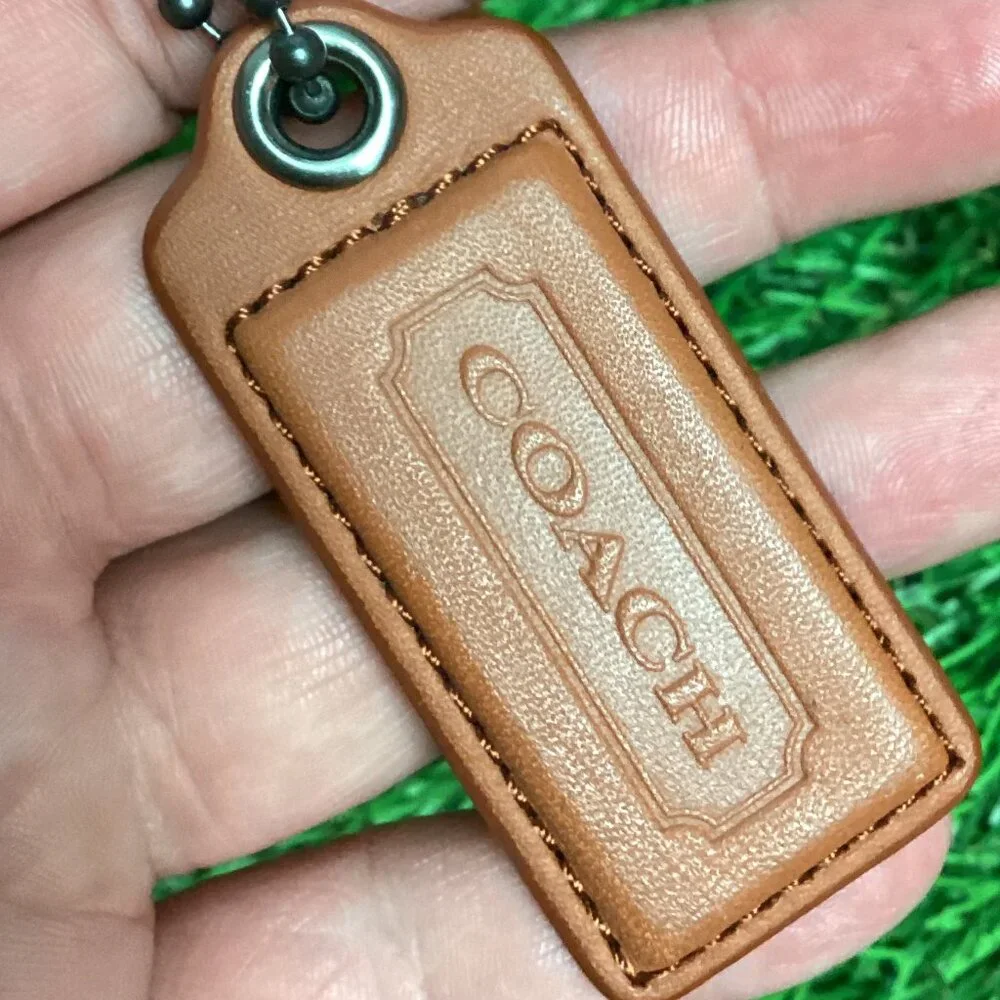 Coach Black & Dark Tan Leather Toiletry Bag Case